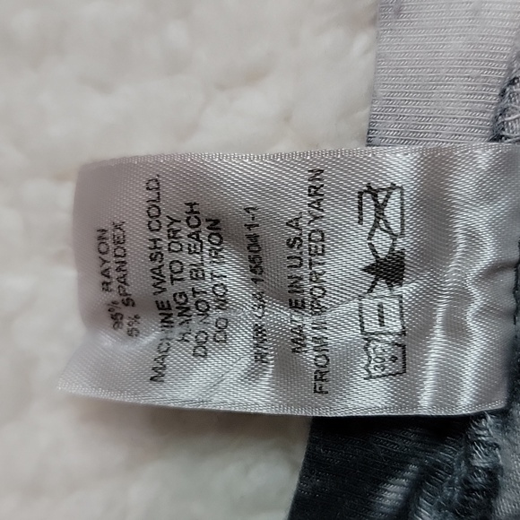 Erge M Monochrome Black Gray White Tie-Dye Long Sleeve Knot Top - Picture 8 of 11